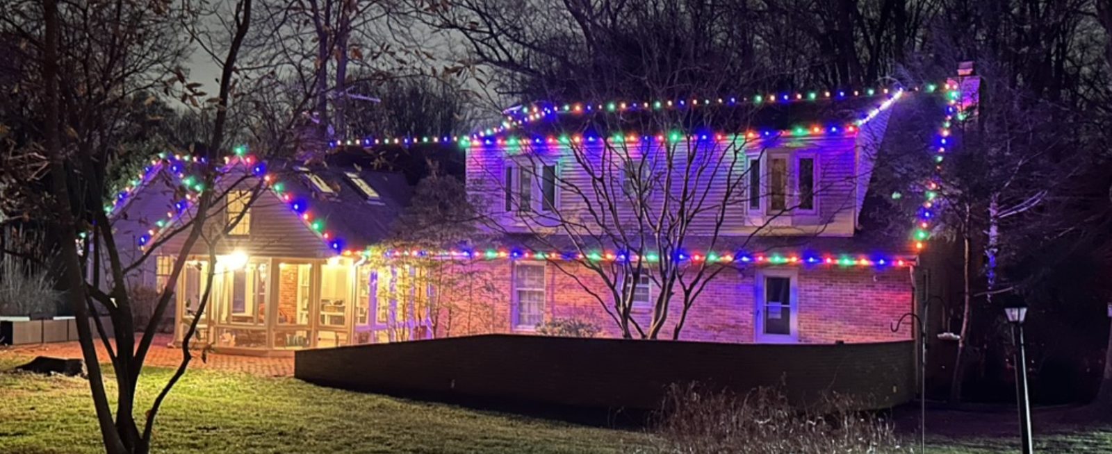 Full-home Christmas lighting display in Maryland